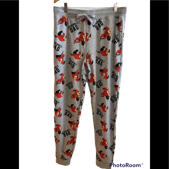 Pixar, New With Tags, “Incredible Dad” Sweatpants, Size Large - Picture 1 of 5